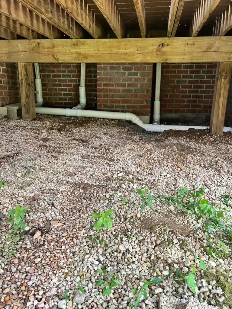 yard grading & buried downspouts maryland & virginia (2)